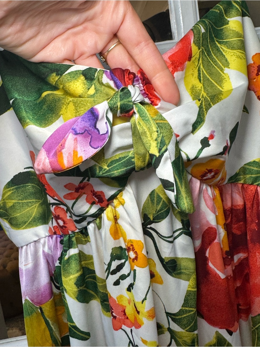 🌸🌻🌷🌺🪻THE PERFECT DRESS London Times Floral Multicolor Satin cocktail dress guest - Picture 9 of 15